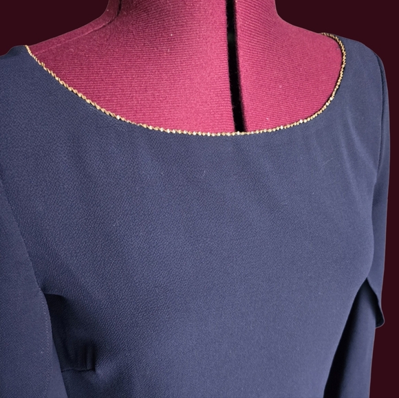 Jessica Simpson Navy Flutter-Sleeve Dress Size 6 - Picture 6 of 9